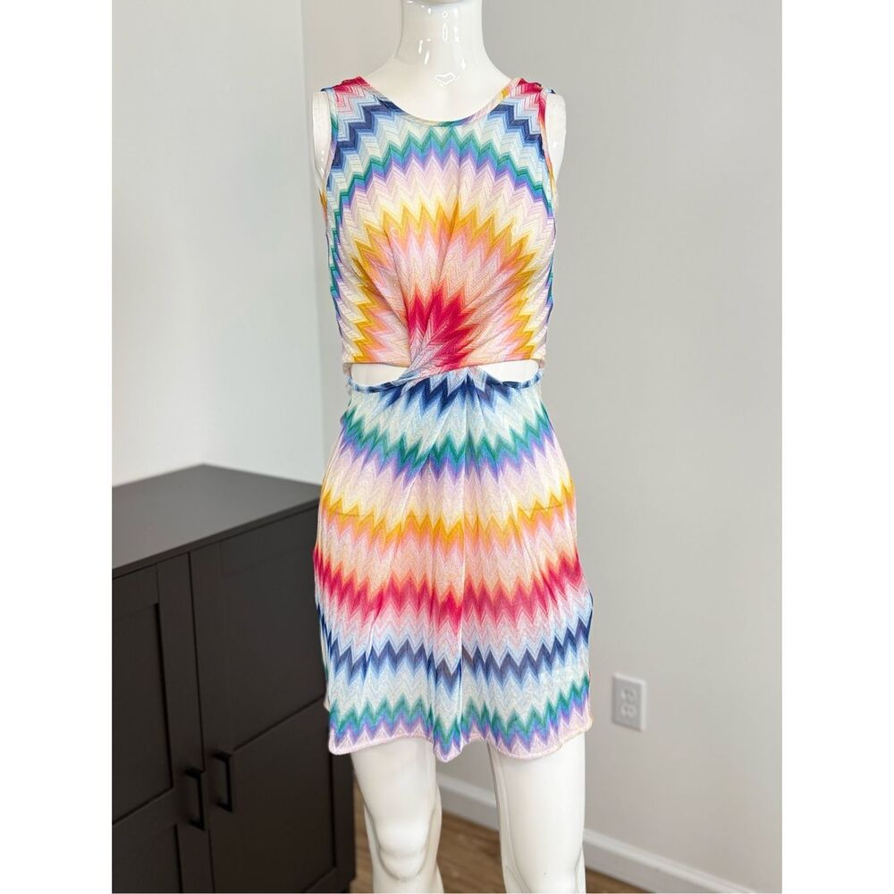 Missoni Chevron Short Cover Up Dress ZigZag print Size 38 / US 2 - Picture 4 of 10